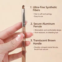 Ensemble de 9 pinceaux pour nail art de qualité professionnelle, manche brun translucide, poils non-chuteurs, outils de manucure professionnels