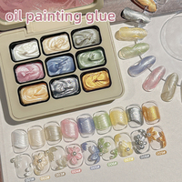 Crème de perles pour nail art, colle à base d'eau sans rinçage, texture couleur en relief, paillettes fines, pour créateur, DIY, non toxique, végétalien, longue durée pour ongles