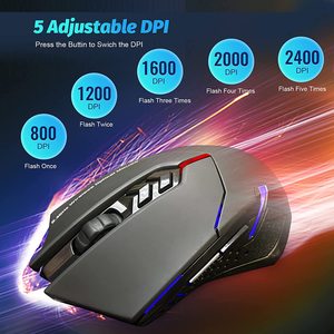 Chuột chơi game mini không dây SKY-TOUCH Ergonomic 2.4G, click êm, đèn RGB, đạt chuẩn cho PC Laptop, USB, nhựa, đạt chứng nhận ROHS, có pin - Product Image 3