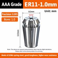 Vente directe usine : Collet de précision élastique pour broche de machine de gravure, pince porte-outil CNC à ressort, mandrin ER25 32 11 8 petit format
