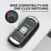 Souris sans fil transparente avec rétroéclairage RGB, trimode, rechargeable, silencieuse, ergonomique, mini, portable pour Mac, PC, ordinateur portable