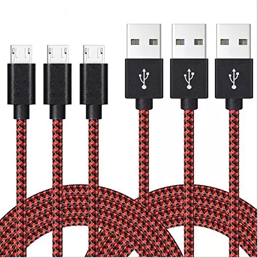 3A Strong Fast Charge Braided Phone Charger Usb-c  Micro Cable 1m 3ft
