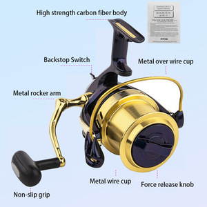 Moulinet de pêche spinning Ryobi Proskyer, taille 10000, corps en alliage d'aluminium, moulinet de pêche en mer, moulinet de lancer pour gros gibier - Product Image 3