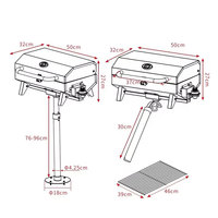 Barbecue marin en acier inoxydable, barbecue portable, grill 304 monté verticalement, grill pour bateau, grill à gaz avec couverture complète