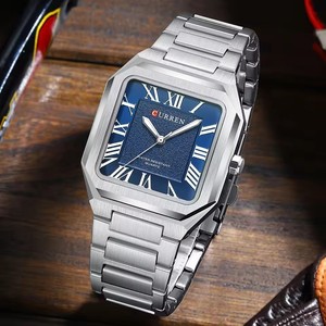 CURREN Orologi al Quarzo da <span class=keywords><strong>Uomo</strong></span> dal Design Casual, Orologi da Polso Maschili in Acciaio Inossidabile alla Moda, Orologio Quadrato da <span class=keywords><strong>Uomo</strong></span> per Affari, Relogio Masculino 8482 - Product Image 2