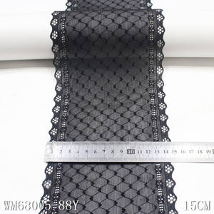 <span class=keywords><strong>Pizzo</strong></span> elastico lavorato a <span class=keywords><strong>maglia</strong></span> <span class=keywords><strong>pizzo</strong></span> 15cm bianco <span class=keywords><strong>maglia</strong></span> nera <span class=keywords><strong>pizzo</strong></span> <span class=keywords><strong>con</strong></span> grafico geometrico elasticizzato tessuto Spandex per biancheria intima - Product Image 2