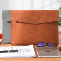 Carpeta de Cuero A4 Impermeable y Resistente al Desgaste, de Gran Capacidad, para Archivos de Oficina, Negocios y Escuela