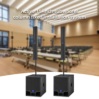Altavoz de Columna Activo CM442, Altavoz de Audio y Música con Subwoofer de 15 Pulgadas, Sistema de PA Portátil Ligero de 7 kg para Eventos/Adoración