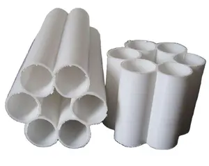 Venta directa de fábrica personalizada Tubo poroso de plástico blanco PVC Precio bajo Paquete de cable largo Tubo cuadrado