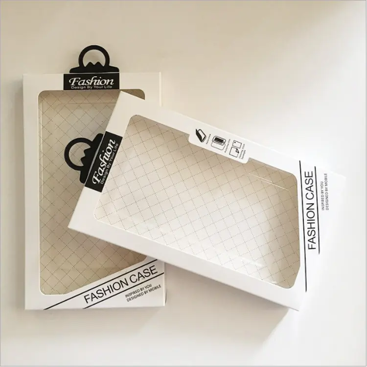 Caja de papel de cartón reciclable personalizada, accesorios de teléfono, embalaje de funda de teléfono