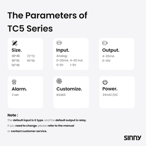 OEM TC5 đầu vào 4 đến 20mA loại K E J PT100 cu50 Relay AC <span class=keywords><strong>DC</strong></span> <span class=keywords><strong>24V</strong></span> quá trình kỹ thuật số RS485 PID điều khiển nhiệt độ - Product Image 4