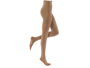 <span class=keywords><strong>Calze</strong></span> a Compressione Graduata al Ginocchio Sottili Comode Unisex con Punta Aperta Beige Taglia Media - Product Image 1