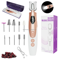 Machine à ongles électrique sans fil portable, rechargeable par type-C, 8000-15000 tr/min, perceuse à ongles réglable pour l'art des ongles en acrylique et gel