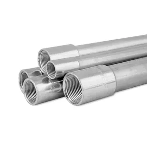 ERW BS4568 conduit électrique en acier, tuyau en acier galvanisé par trempage à chaud