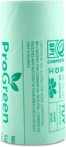 100% <b>Compostable</b> 33 Gallon Extra Thick 1.1 Mil 20 Count Extra Large Lawn Leaf Trash <b>Bags</b> Biodegradable Household Products - Product Image 2