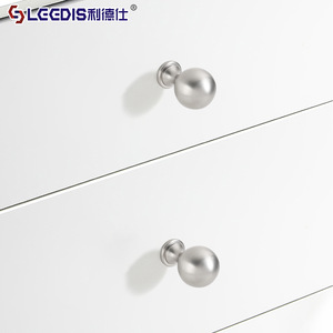 LCCDIS Cabinet Handle Zinc Alloy Matte Nickel Minimalist Round Knob For Wardrobe Furniture - Product Image 2