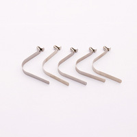 Clip à ressort creux en acier nickelé en forme de V de 5,8 mm, capacité de charge de 10 lb, pour poteau de tente, pagaie de kayak