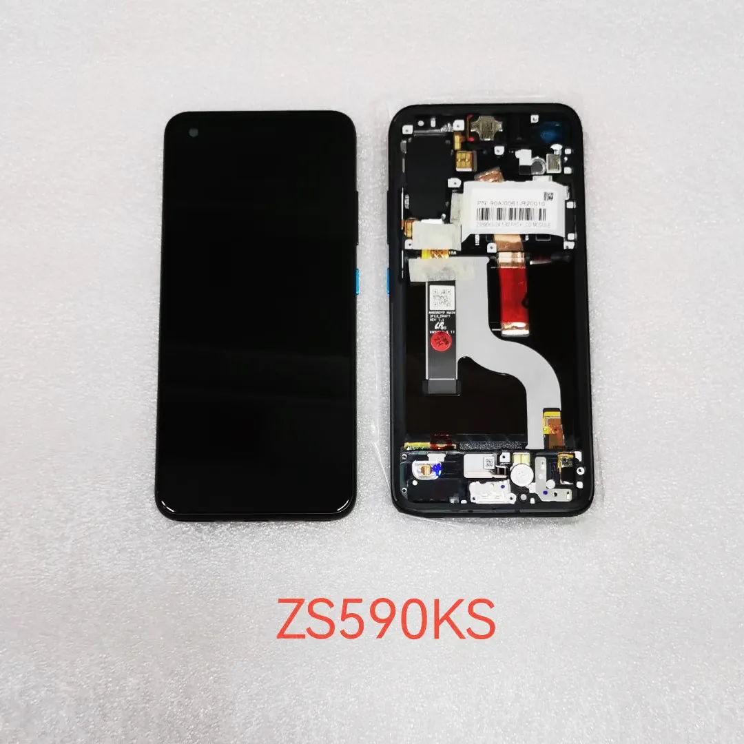 เหมาะสําหรับ Asus โทรศัพท์มือถือ zenfone8 Zs590ks หน้าจอโทรศัพท์มือถือประกอบหน้าจอโทรศัพท์มือถือหน้าจอกรอบ