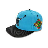 Casquette Snapback Sports Image 2023 Tendance Sportive Bleu Noir Motif Animal Requin Broderie Visière Sergée Personnalisable Extérieur