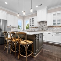 Charnières à fermeture amortie pour projets de villas, armoires de cuisine 3D, style Shaker en bois blanc