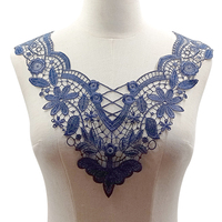 Appliques brodées en dentelle pour vêtements, motifs floraux, accessoires de mode DIY, design ajouré 3D en polyester, couleur unie