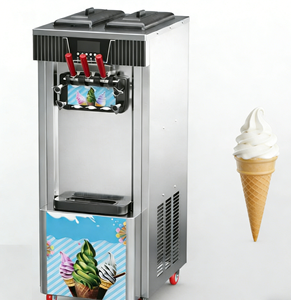 Machine à glace verticale électrique professionnelle Huanor, automatique, 3 saveurs, usage commercial pour les snack-bars et les chariots <span class=keywords><strong>de</strong></span> nourriture - Product Image 1