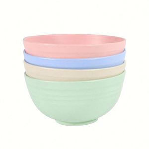 Ensembles de vaisselle biodégradables en paille de blé, 24 pièces, écologiques, personnalisables et tendance, vente en gros - Product Image 3