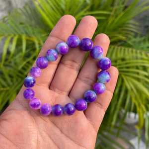 Certified Sugilite Bead <b>Bracelet</b>: Sugilite Purple Gemstone (9-12mm, 157ct) Purple Round Stone Beads For <b>Bracelet</b> Making 9-12mm - Product Image 1