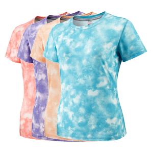 T-shirt da <span class=keywords><strong>donna</strong></span> di nuovo Design abbigliamento sportivo attivo stampa estiva aderente <span class=keywords><strong>Fitness</strong></span> Yoga abbigliamento sportivo da <span class=keywords><strong>donna</strong></span> t-shirt da <span class=keywords><strong>donna</strong></span> Top - Product Image 2