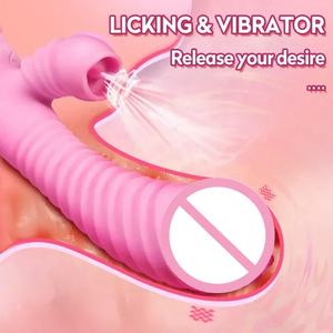 Vibrateur puissant pour lapin, stimulateur du point <span class=keywords><strong>G</strong></span>, clitoris, langue léchant, gode vibrant, masseur vaginal, jouet sexuel pour femmes - Product Image 3
