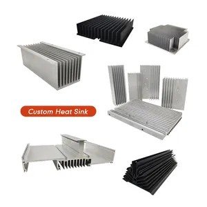 Aangepaste Aluminium Profiel Fabriek 6061 6063 Vierkante Geëxtrudeerde Aluminium Heatsink Radiator Koellichaam