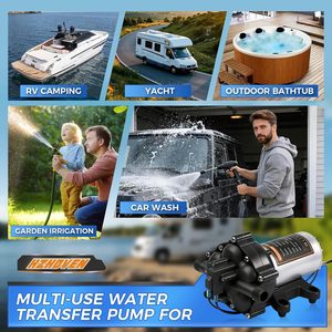 Hzhdven Fresh <b>Water</b> <b>Pump</b> 7GPM 70PSI 110V AC Self Priming Diaphragm <b>Pump</b> for Marine Use - Product Image 6