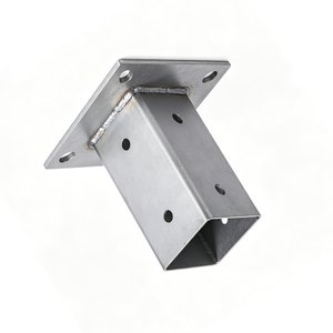 Sunsbuild 201 Stainless Steel Square <b>Post</b> Base Bracket Heavy Duty Surface Mount Fence <b>Post</b> <b>Holder</b> for Outdoor - Product Image 4