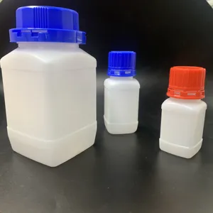 Plastik 60ml-iç kapak contası ve ölçek şişesi ile 1000ml sıvı kimyasal reaktif şişesi