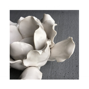 Portavelas de estilo de flor de mármol blanco, precio barato, hecho a petición - Product Image 2