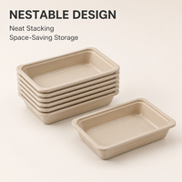 Barquette alimentaire rectangulaire jetable en bagasse de canne à sucre, écologique, à compartiment unique, pour la restauration rapide à emporter et les services de traiteur