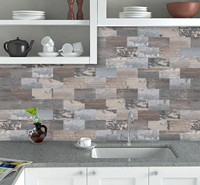 Carrelage autocollant à coller sur le dos pour la décoration murale de la cuisine et de la salle de bain Carrelage mural en PVC gris à peler et à coller pour le dosseret