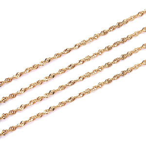 Collier chaîne Singapour en acier inoxydable pour la fabrication de bijoux |   Plusieurs couleurs et tailles disponibles - Product Image 4