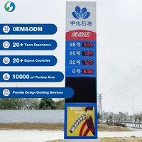 Panneau de signalisation personnalisé pour station-service, structure robuste et durable, étanche IP65, profil en aluminium, économie d'énergie pour autoroute