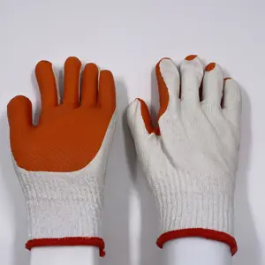 Gants en caoutchouc latex enduit main de travail gants de travail de sécurité