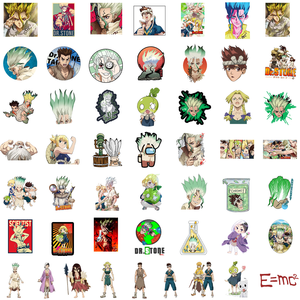 Paquete de 50 Pegatinas de Vinilo Removibles a Prueba de Agua de Anime Dr. Stone, Inuyasha y AOT para Teléfono, Laptop, Equipaje, Botella de Agua, Decoración de Diario - Product Image 2