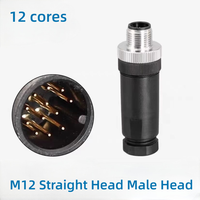 Connecteur mâle coudé à 90 degrés M12 5 broches - Prise de câble pour capteur et actionneur industriel, connecteurs filetés d'automatisation 3 conducteurs