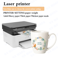20 Hojas de Papel para Calcomanías por Transferencia de Agua A4 para Impresoras de Inyección de Tinta, Duraderas, con Opción de Logotipo Personalizado, Material de Papel Blanco Transparente