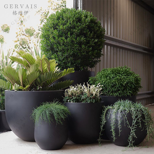 Jardinières en fibre <span class=keywords><strong>de</strong></span> verre KH personnalisées, décoration <span class=keywords><strong>de</strong></span> plantes d'extérieur, résistance aux UV, grandes jardinières en FRP pour la maison, pots à fleurs en ciment <span class=keywords><strong>de</strong></span> fibre <span class=keywords><strong>de</strong></span> verre pour l'intérieur - Product Image 2
