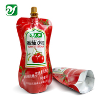 Tomate Ketchup Assaisonnement Bec D'emballage Doypack Piment Sauce Poche Personnalisé Imprimé Arôme Sac
