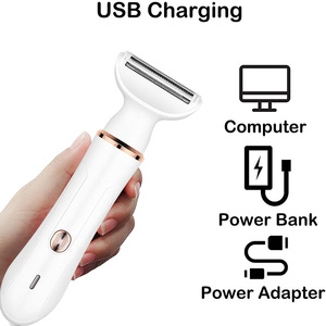 Afeitadora indolora 4 en 1 para mujer, depiladora recargable, maquinilla de afeitar eléctrica, recortadora de pelo de <span class=keywords><strong>nariz</strong></span> para mujer, máquina de afeitar para depilación corporal - Product Image 3