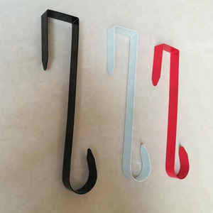 Porte-couronne de porte en fer robuste avec revêtement en poudre pour l'affichage intérieur/extérieur, crochets pour <span class=keywords><strong>guirlande</strong></span> de Noël, Saint-Valentin - Product Image 4