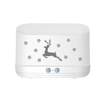 Humidificateur USB Flamme Simulée Cerf Prunier, Lumière d'Ambiance de Bureau, Humidification Ultrasonique, Machine d'Aromathérapie Moulée