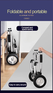 Carrito de Compras Jielai con Compartimento Refrigerador y Función de Carretilla, Plegable, con Escalador de Escaleras y Bolsa Extraíble - Product Image 4