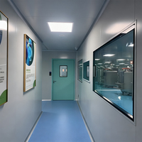 Salle blanche sans poussière modulaire de laboratoire de laboratoire de salle blanche pour le panneau inoxydable de mur en acier